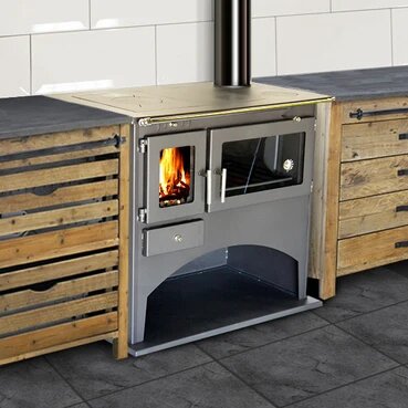 cuisinière à bois avec four