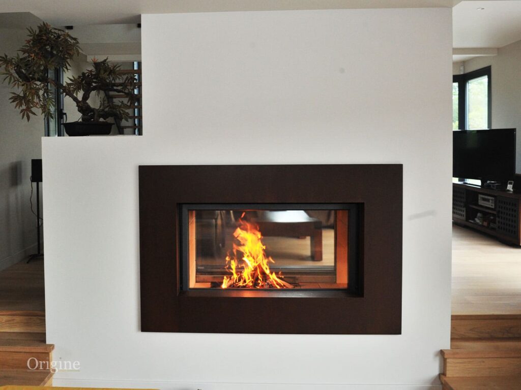 Poêle à bois double foyer