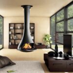 Poele a bois suspendu