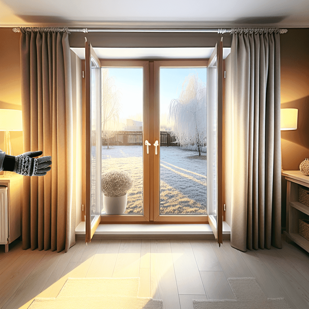 Visuel montrant un artisan certifié RGE installant une fenêtre double vitrage dans une maison ancienne, avec en arrière-plan des outils et matériaux de rénovation thermique – illustration du remplacement de fenêtres pour améliorer l’isolation énergétique et bénéficier des aides financières comme MaPrimeRénov’, CEE et TVA réduite en 2024.