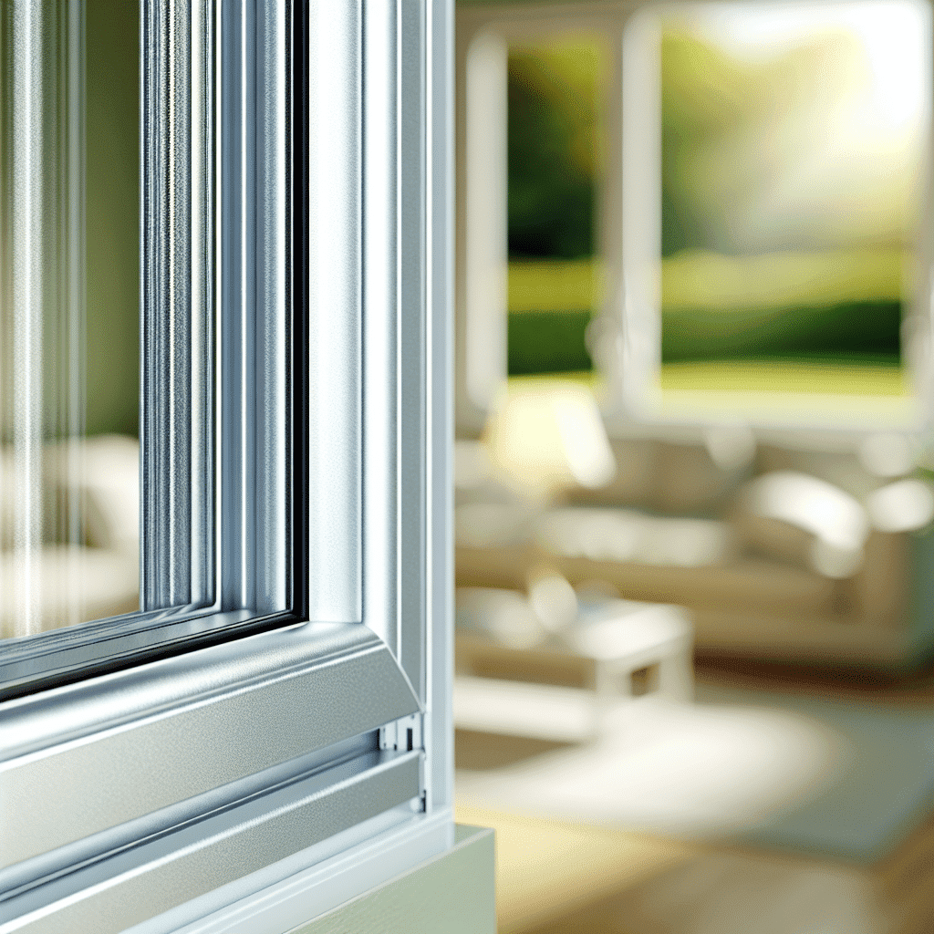 Fenêtres en PVC, aluminium et bois : comparaison de leur durabilité, entretien et résistance aux intempéries. Illustration montrant différents types de fenêtres en fonction de leur matériau pour guider le choix des utilisateurs.